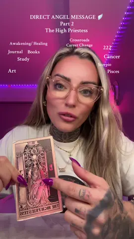 DIRECT ANGEL MESSAGE  PART 2 The High Priestess  222  Water Energy 💜