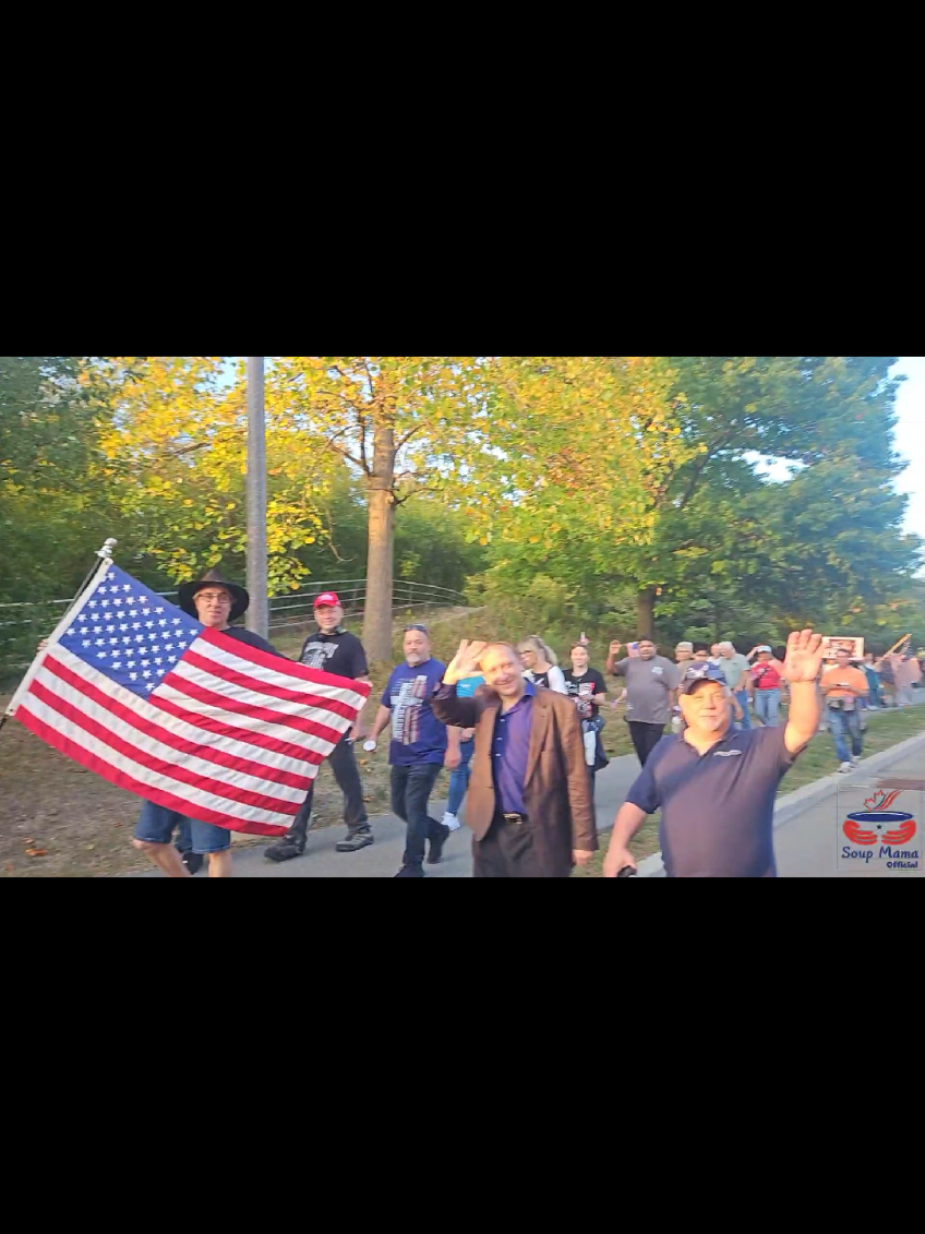 Charlie Kirk  International Border  Remembrance & Vigil  USA & Canada  Rainbow Bridge  Niagara Falls NY September 21 2025  USA Side Walking to the Rainbow Bridge to meet our friends from Canada for the vigil 