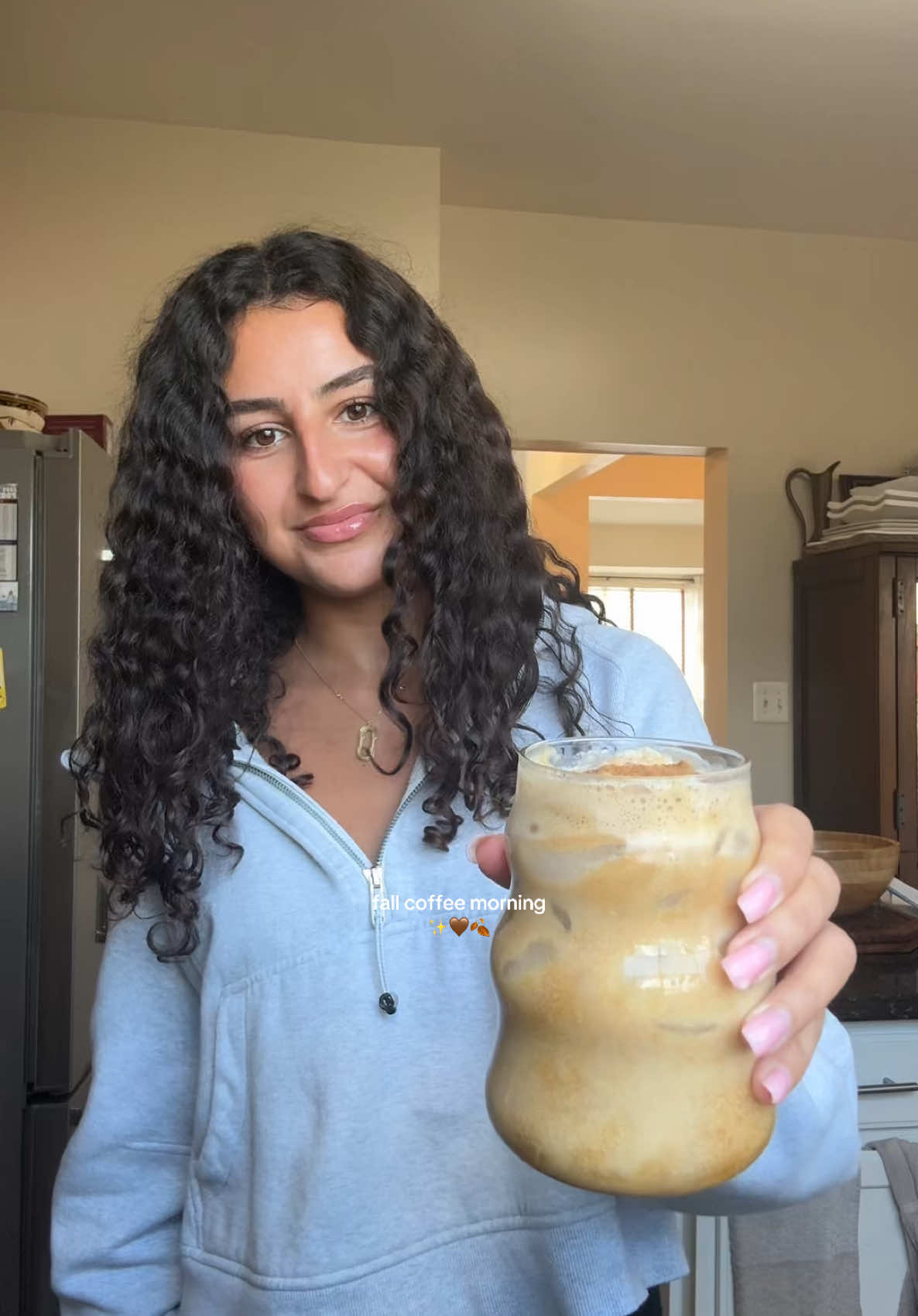 #fallmorning #fallcoffee #coffeemorning #pumpkinbutter #traderjoes #pumpkinlatte #icedcoffee #coffeetok 