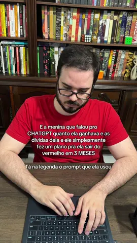 Prompt 👇 Preciso da sua ajuda para organizar ninhas dividas bancárias.  Aqui estão os dados: • Renda mensal: [informe o valor] • Dívidas: [liste os valores, tipos e prazos - ex: cartão de crédito R$ X, empréstimo pessoal Y, cheque especial, etc.] • Banco(s): [em quais bancos estão as dividas] • Despesas fixas: [aluguel, transporte, alimentação, etc.] • Despesas variáveis: [lazer, compras etc.] Crie um plano prático e realista para eu sair das dívidas, com possibilidade de redução de até 90% nos contratos abusivos. Mostre cortes possíveis, estratégias de negociação judicial ou extrajudicial e me diga exatamente o que fazer mês a mês até quitar. Fale comigo de forma simples, estou pronto para agir. ⚠️ Eu sei que o prompt é bem longo para escrever, então comente “juros1” para receber ele instantaneamente na sua DM e conseguir copiar e colar no ChatGPT.  Mas eu só consigo enviar mensagem para quem me segue. 🤖 Agora, se você quer ter acesso a TODOS os meus prompts e dominar o ChatGPT (e outras IAs) para ser mais produtivo e ganhar mais dinheiro: 👉 Entre no link da bio e faça parte do curso lA do Zero por apenas R$49.