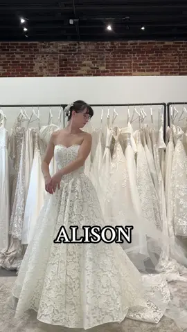 ALISON by Beccar is not only a new in store dress, but is also a part of the current Beccar trunk show!!  #norcalbridal @sam #weddingdressshop #bridaltiktok 