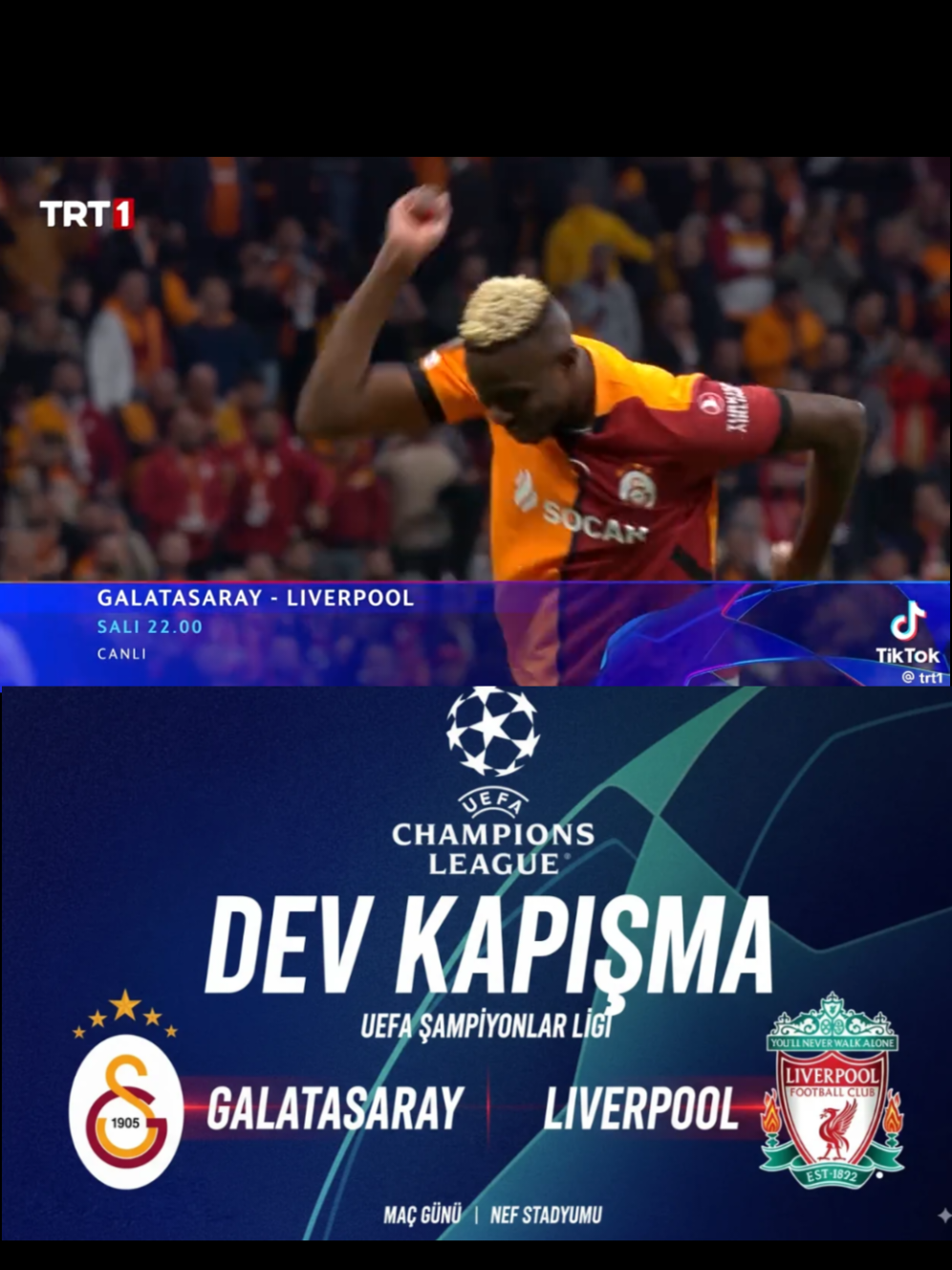 Galatasaray'ımız Şampiyonlar Ligi ikinci hafta maçında İngiliz devi Liverpool'u Sahasında ağırlıyor.. #futbolist11 #galatasaray #liverpool #uefachampionsleague #şampiyonlarligi 