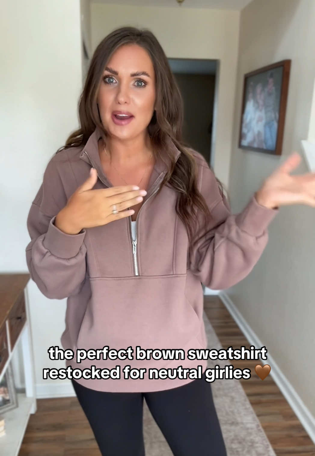 Replying to @Mariah | Girl Mama x2💕 the perfect neutral sweatshirt for fall is SO flattering with the half zip neckline 👏🏼🤎 #sweatshirt #halfzip #halfzipsweatshirt #fallsweatshirt #fallstyle @Imily Bela 