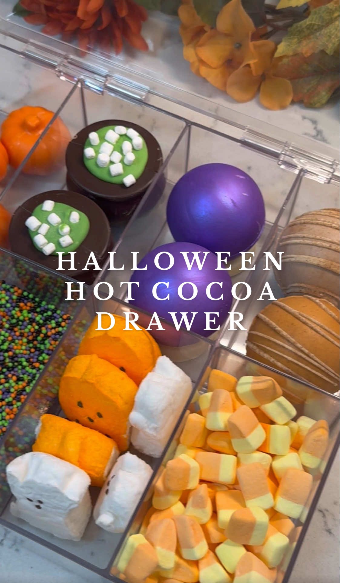Restock my hot cocoa drawer for Halloween! ☕️🍂🎃🍫 #halloween #hotcocoa #hotchocolate #spookyseason #restock 