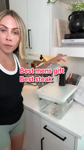✨ Best way to impress your man this holiday season? Get him a sous vide! (S-O-U-S V-I-D-E 😉) I got one for Sean last year and it quickly became our favorite kitchen appliance. Pair it with a bucket and a vacuum sealer and you’ll never stress about overcooking meat again. It literally cooks steak perfectly every time—you can’t go past 130°F, so it’s foolproof. 🥩🔥 Trust me, this gift is a game changer for anyone who loves steak night. #sousvide #steaknight #holidaygifts #KitchenHacks #datenightathome 