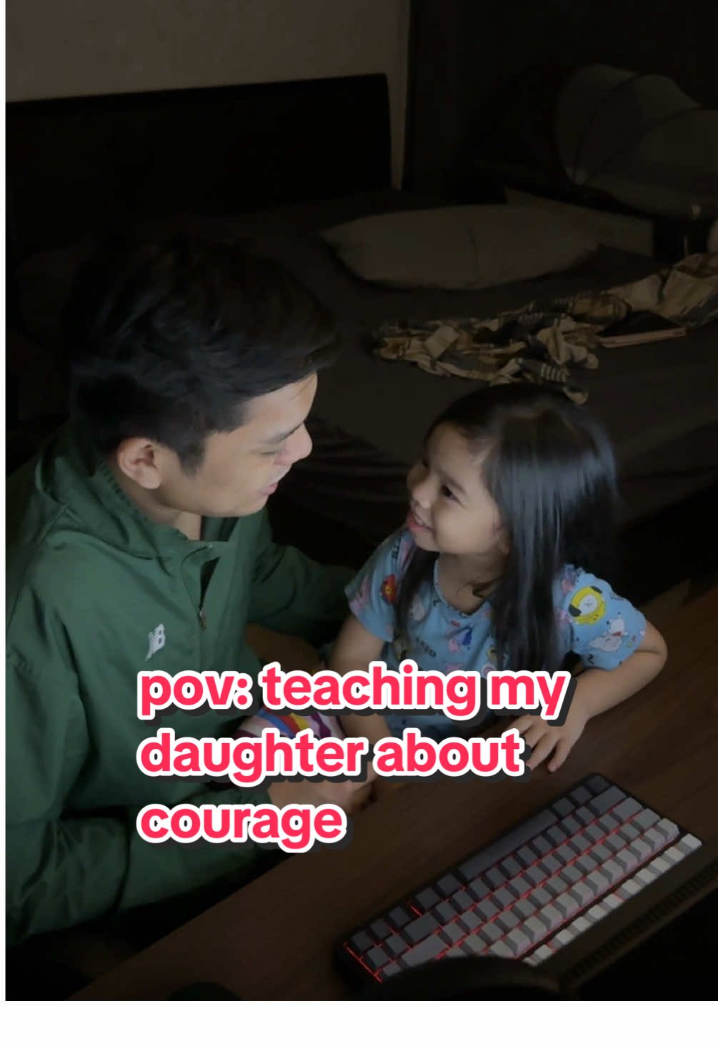 pov: teaching my daughter about courage #family #fatherdaughter #bonding #affirmations #foryou 