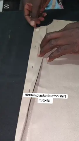 Hidden placket button shirt tutorial. #HiddenPlacket #ShirtMaking #SewingTutorial #TailoringTips #FashionHack