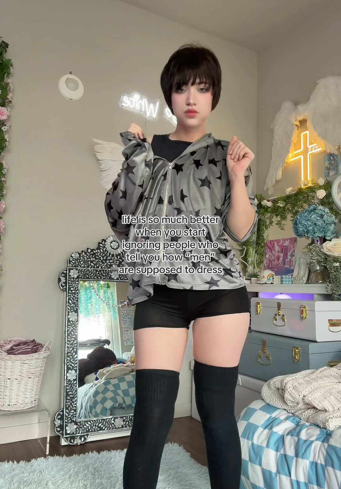 “Ftm can’t be femboys” I don’t remember asking you 🖤 #🏳️‍⚧️  