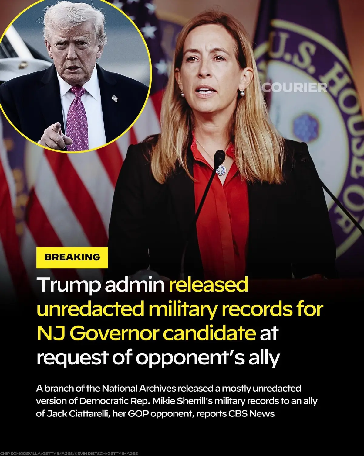 The National Archives illegally released Rep. Mikie Sherrill's unredacted military personnel file, including her Social Security number, home address. The congresswoman is currently running as the Democratic candidate for Governor in New Jersey.