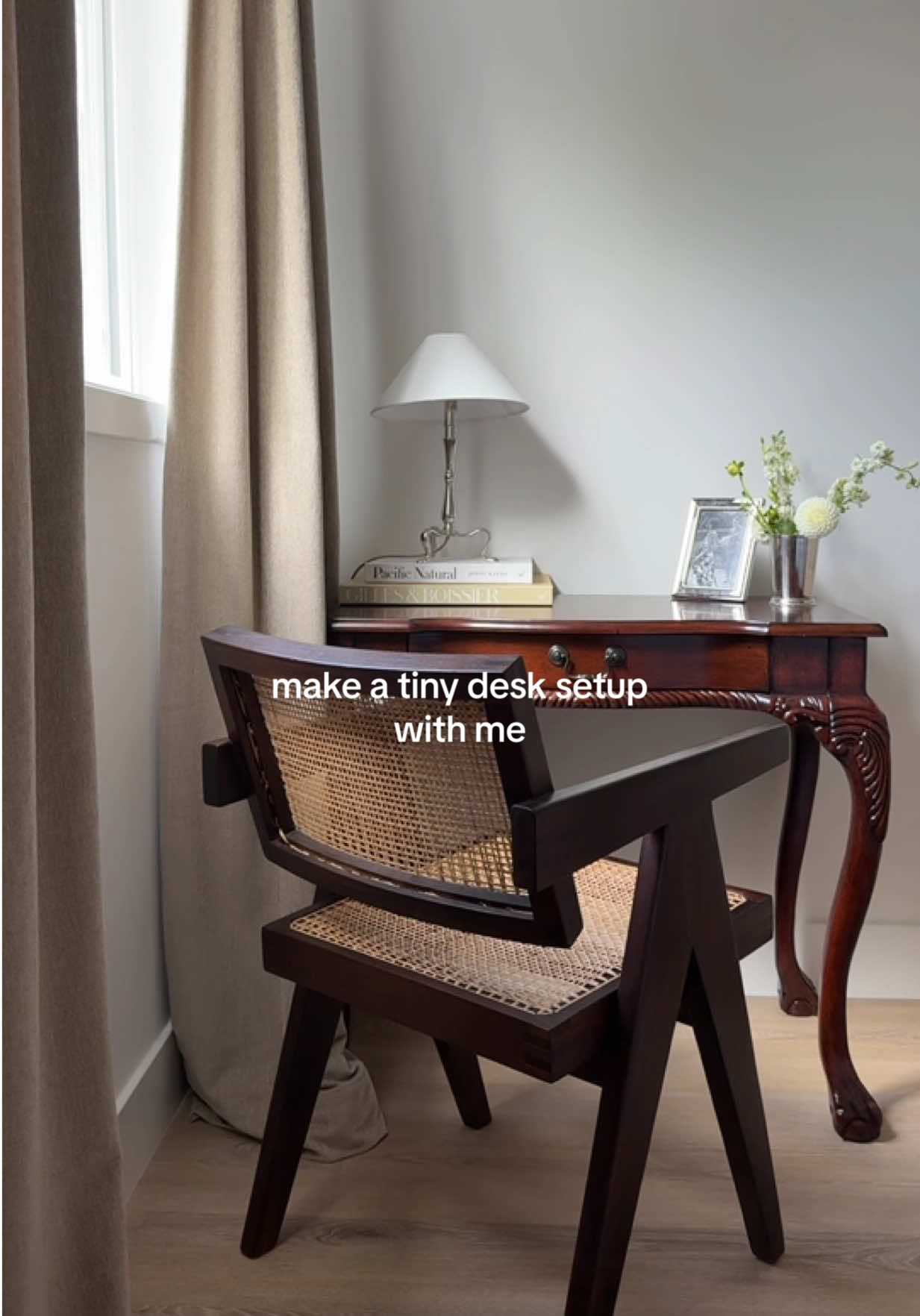 making my husband a tiny desk set up #homedecor #homeoffice #workfromhome #DIY #smallspace 