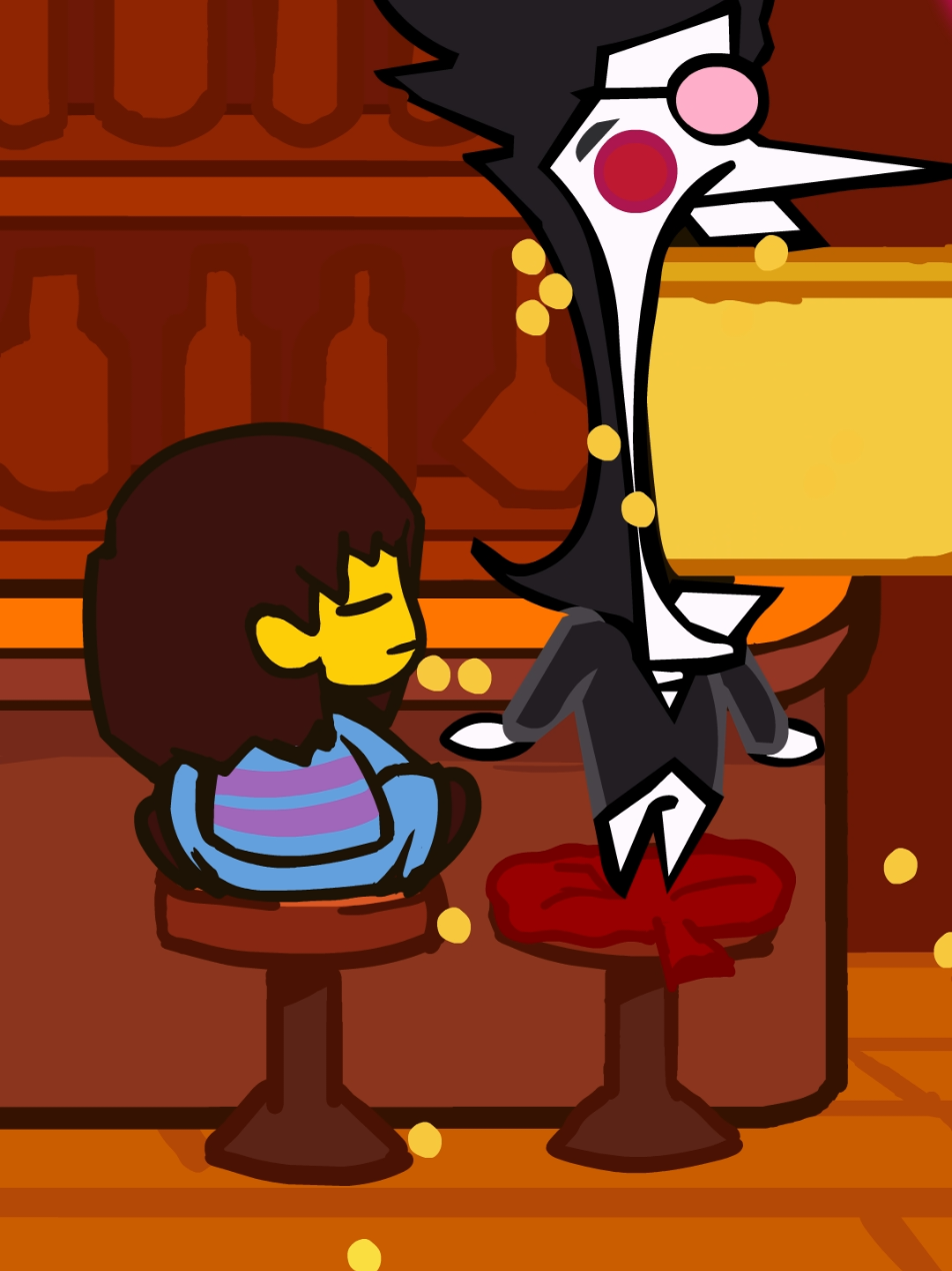 spamton goes to grillby's #undertale #deltarune #animation 