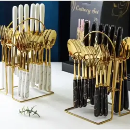 Dê uma olhada em Kit 24 peças Talheres Colher Garfo Faca Luxo Linha Ouro (Sem Suporte) por R$26,90 - R$32,90. Compre na Shopee agora! https://s.shopee.com.br/AUku3gfVPN #CapCut  #intesdecozinha #achadinhos #achadinhosshopee 