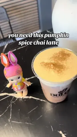 pumpkin cream chai latte🍂#downey #caffe #chailatte  ##autumn #fall