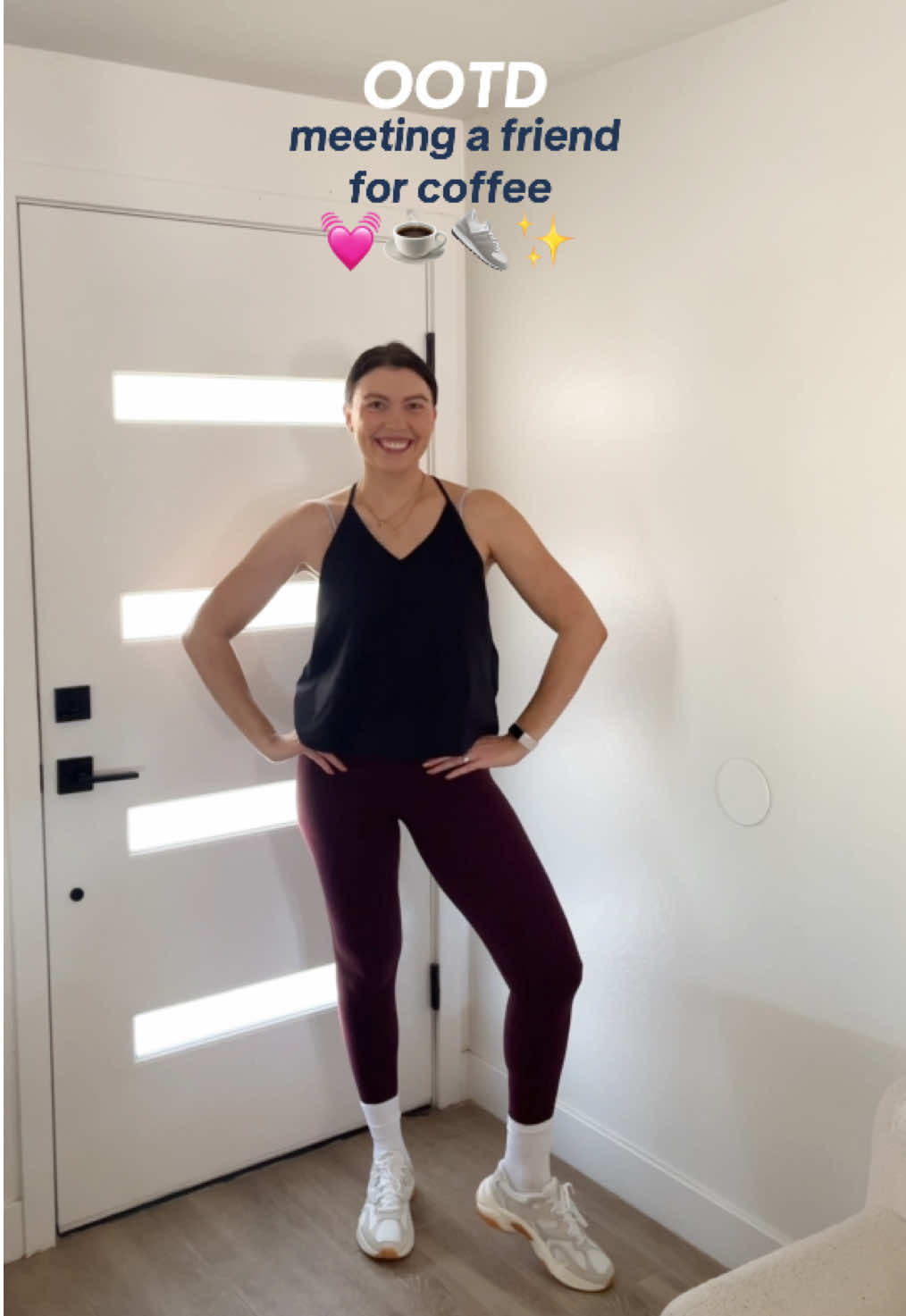 #OOTD for meeting for #coffee with a friend!! 💗 #athleisure #MomsofTikTok #coffeedates 