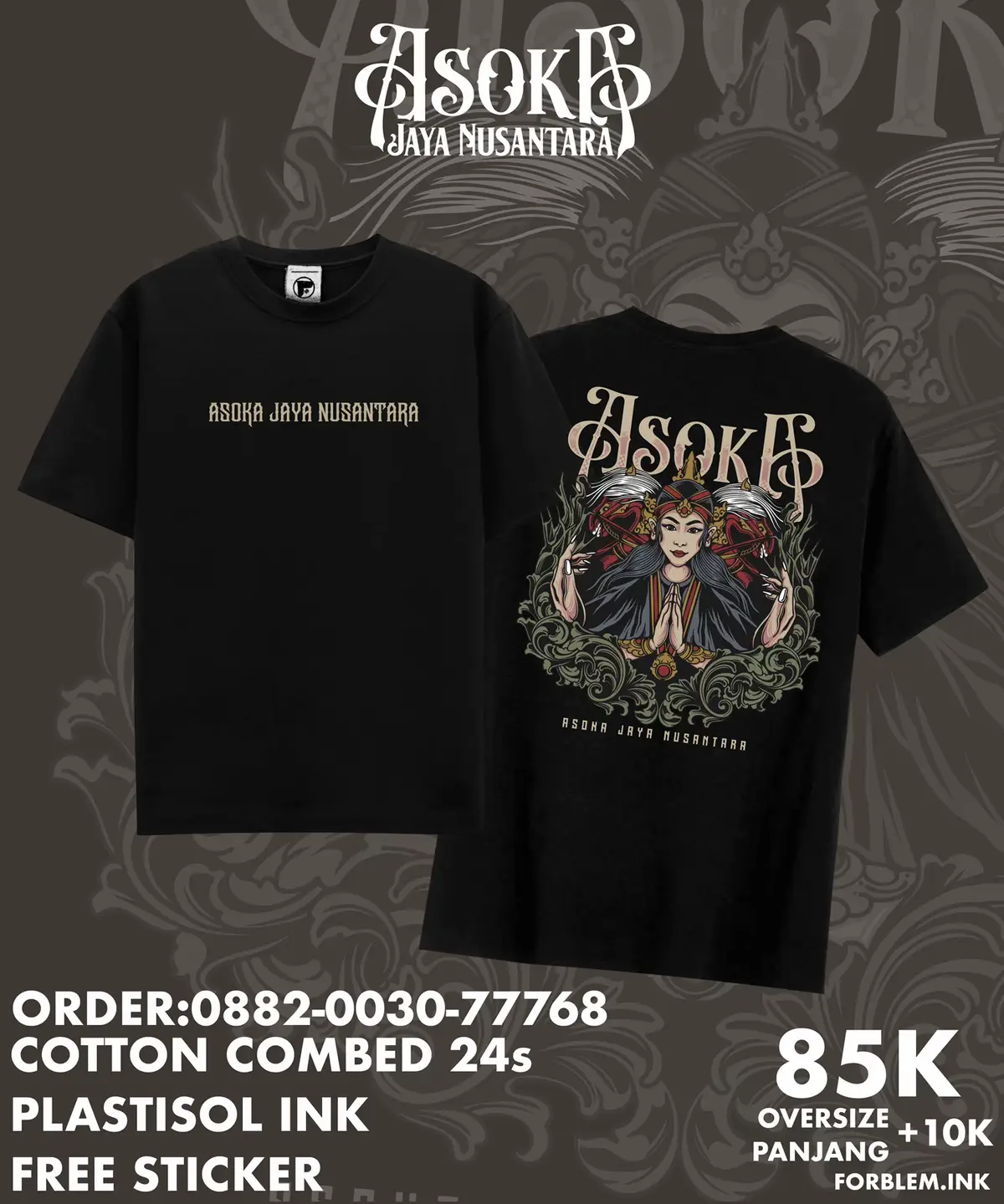 Dibuka untuk umum ya guys!! Close PO tanggal 5 Oktober 2025 Wa: 0882003077768 Design: @SEKAABHI DESIGN  #asokajayanusantara #waroktemanggungan #warok #waroksurup #temanggung 