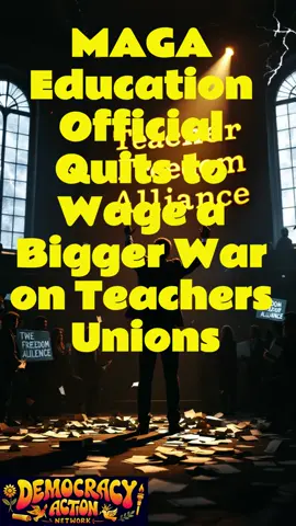 MAGA Education Official Quits to Wage a Bigger War on Teachers Unions #MAGAEducation #TeachersUnions #EducationWar #UnionBusting #EducationPolicy
