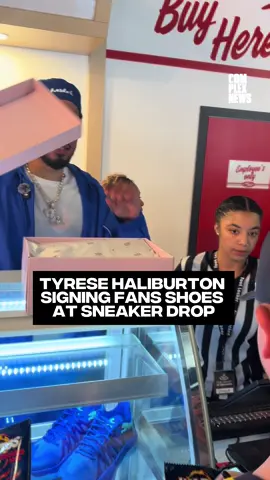 Tyrese Haliburton shows love to fans in Indy at his pop-up 🙏