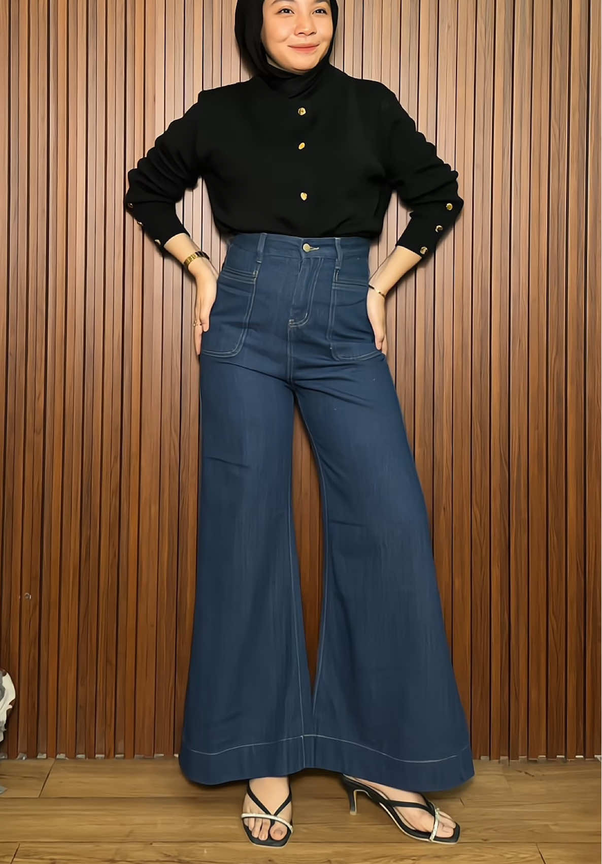 Rekomendasi jeans highwaist #outfitideas #OOTD 