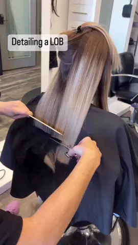 What do you call this? A bob? A LOB? A one length haircut? I honestly don’t care what you call it. #haircut #haircuts #haircutting #denverhairstylist #fypシ 