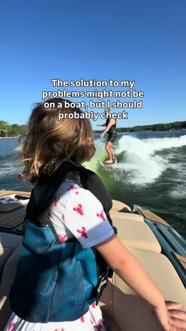 The solution to my problems may not be on a boat, but I should probably check. 📍 Mooresville, NC #familytravel #boatlife #visitmooresville #wakesurfing @visitmooresville