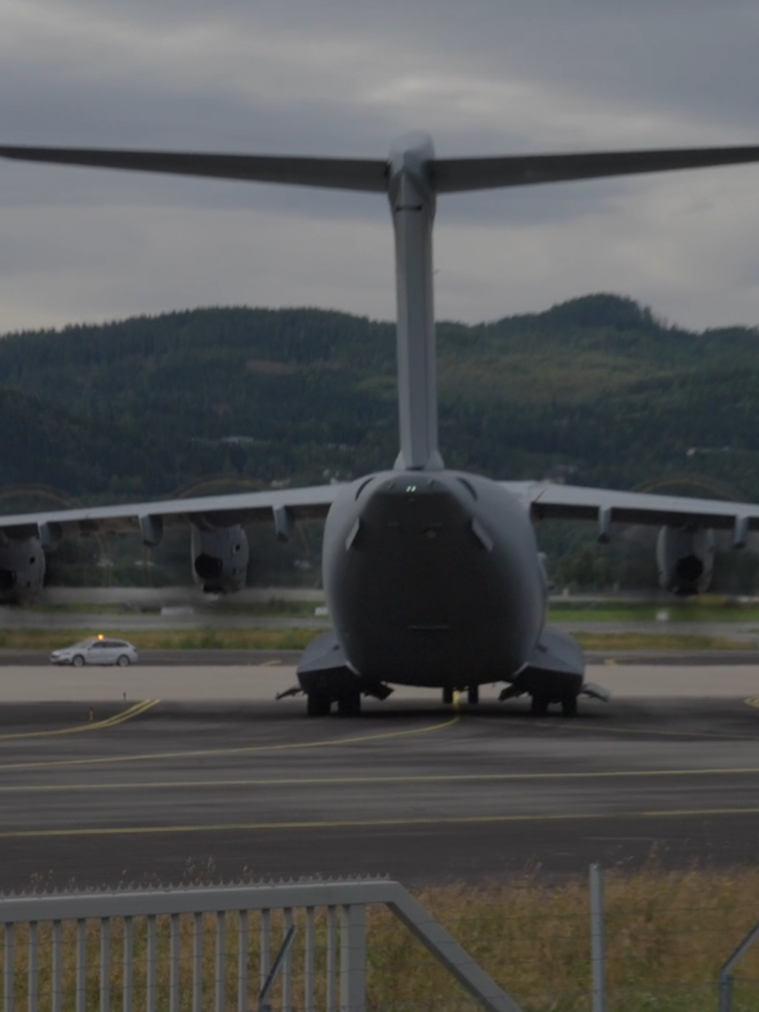 US Marines U K Royal Air Force rehearse loading JLTV into A400M aircraft in Norway