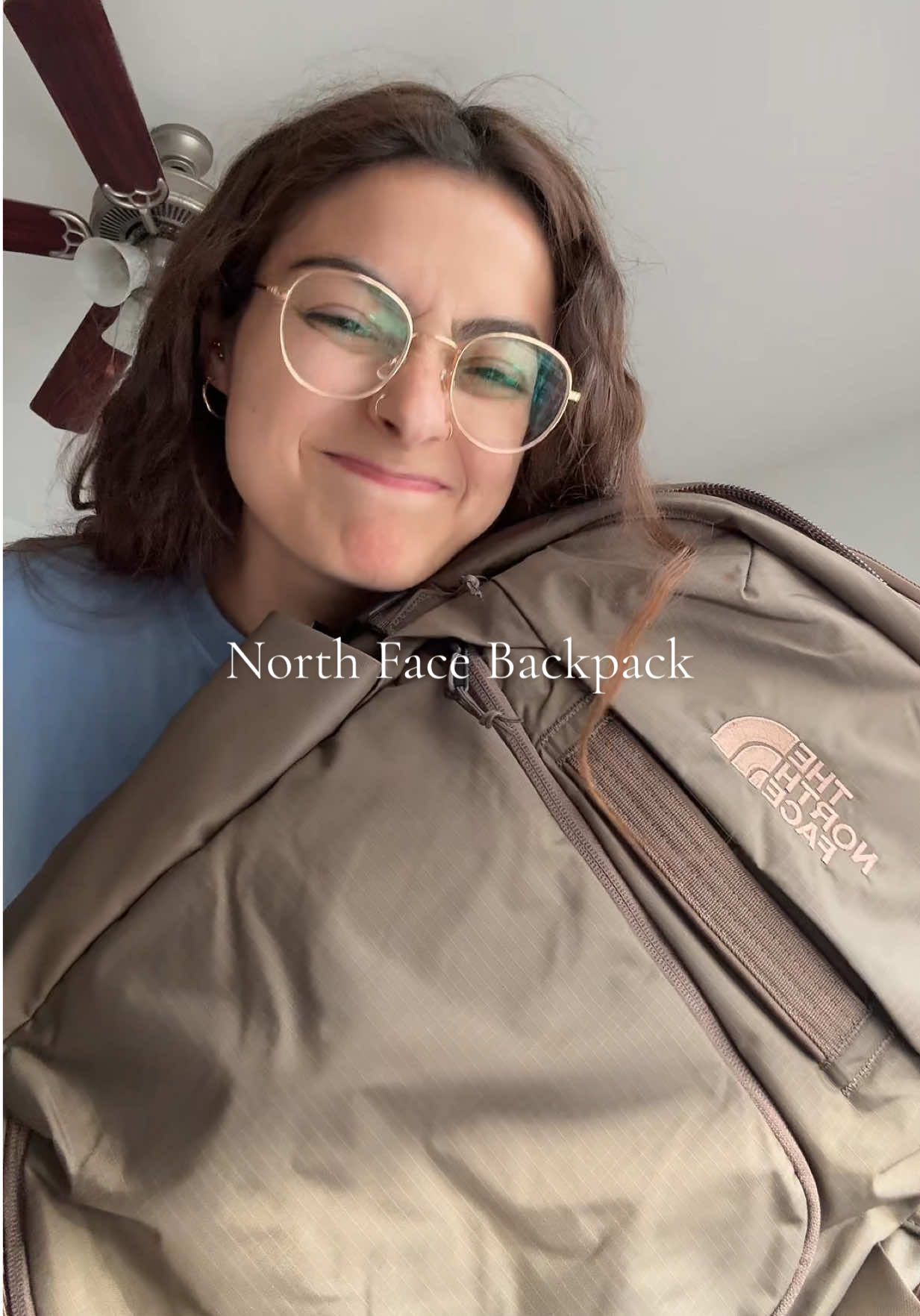 in love with this brown north face backpack, so grateful for my gf - router style - i meant 40 liters😭 @thenorthface  #fyp #foryoupage #foryou #Lifestyle #outfit #beauty #skincare #haircare #makeup #outfits #Running #school #drmarten #drmartens #glasses #college #backpack #northface #routerbackpack #brownbackpack 