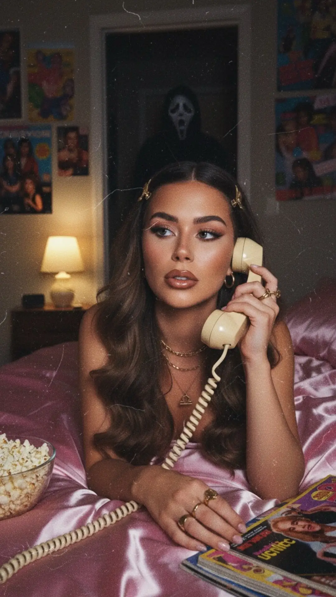 Even though AI can never get my face right, so cute!! Let me know if you want the prompt #halloween #ghostface 