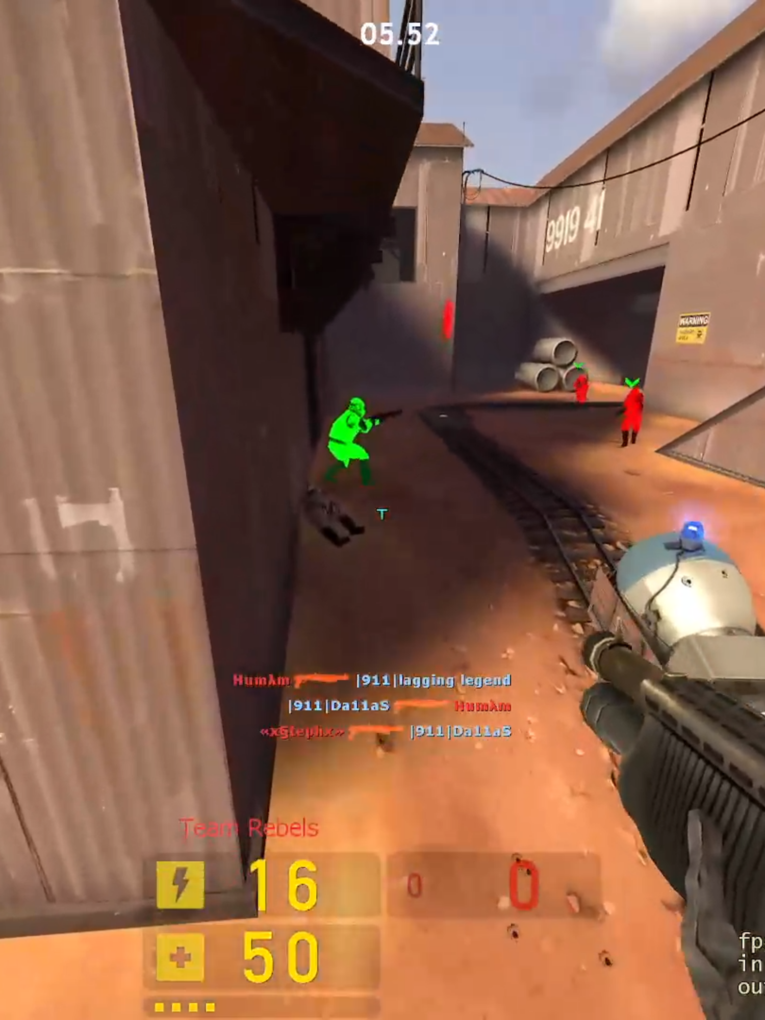 defending on Half-Life 2 Deathmatch 5v5 Payload on Team Fortress 2's Badwater #hl2dm #tf2 #quake #fps #payload