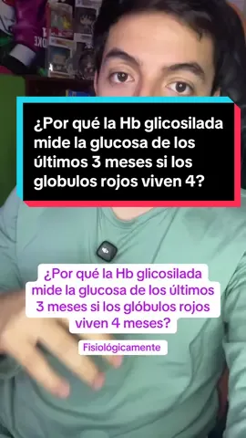 La hemoglobina glicosilada o glicada es producto de un proceso normal del cuerpo y en un promedio normal va de 4 a 5.6%. #hemoglobinaglicosilada #hba1c #globulosrojos #estudiantedemedicina #doctor 
