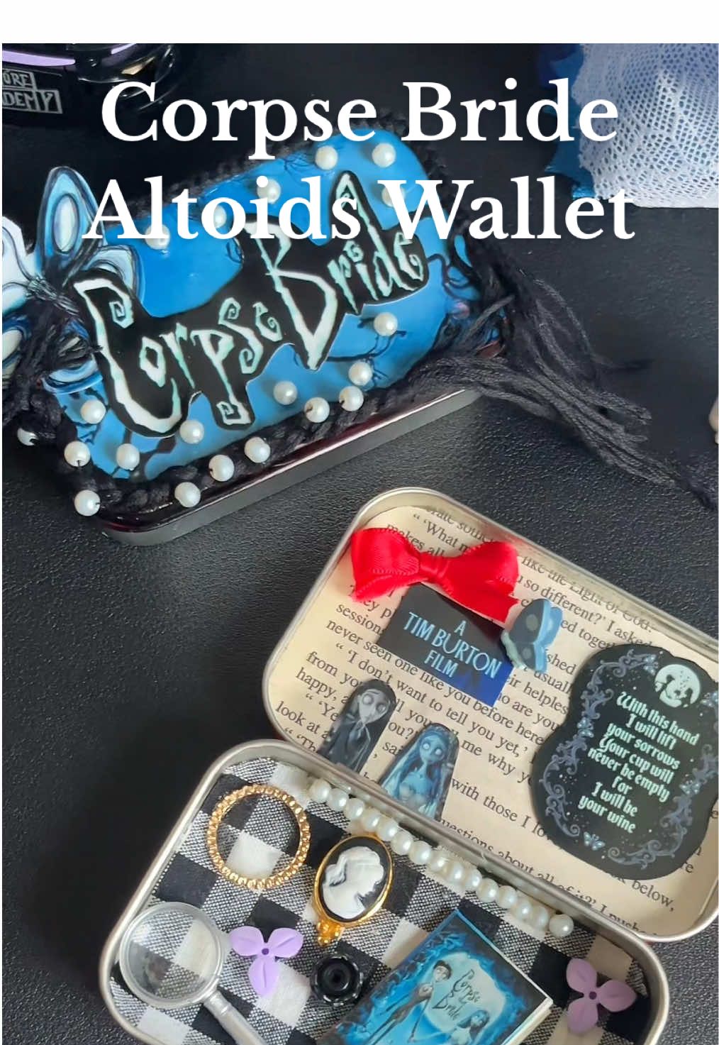 🦋Making a Corpse Bride inspired Altoids wallet #corpsebride #altoidswallet #TimBurton #corpsebrideemily #halloween @ALTOIDS @Warner Bros. 