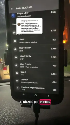 Respuesta a @Adolfo Illanes #saldo #viajes #uber #ganancias #pagos 