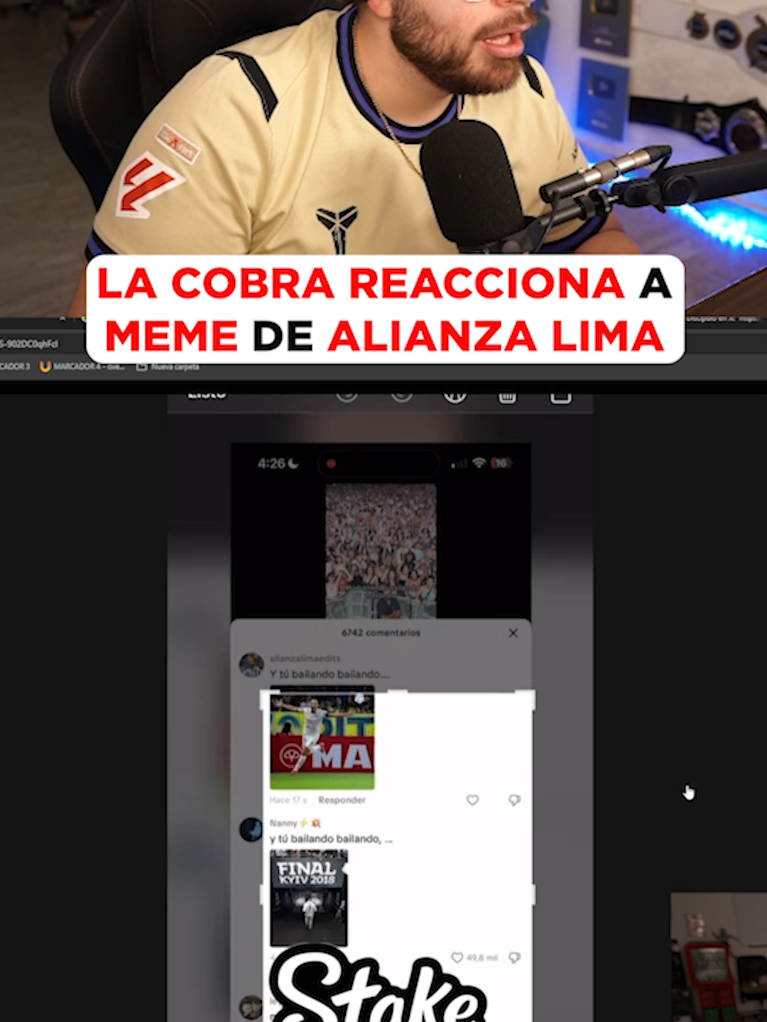 LA COBRA REACCIONA A UN MEME DE ALIANZA LIMA #argentina #davooxeneize #kick #lacobraaa #bocajuniors #alianzalima #perú