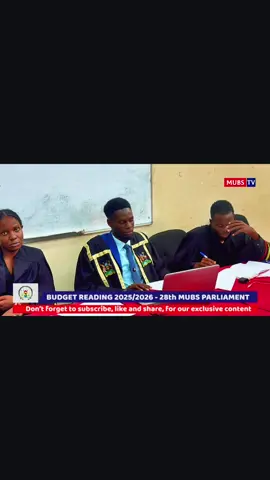 Budget reading #StudentLeadership #mubstv #budget #students #Leadership 