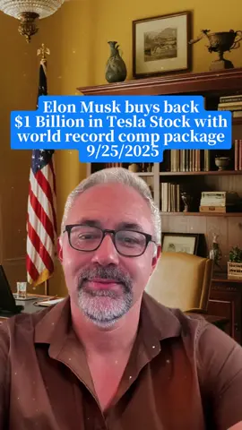 Video 617 Elon Musk buys back $1 Billion of Tesla Stock after signing a rumored $1 Trillion Performance Compensation Package. These amounts of money have never been heard of before for any executive, but in the new world of AI and Robots, who knows what is possible? #elonmusk #tesla #mattrieck #compensation #stock 