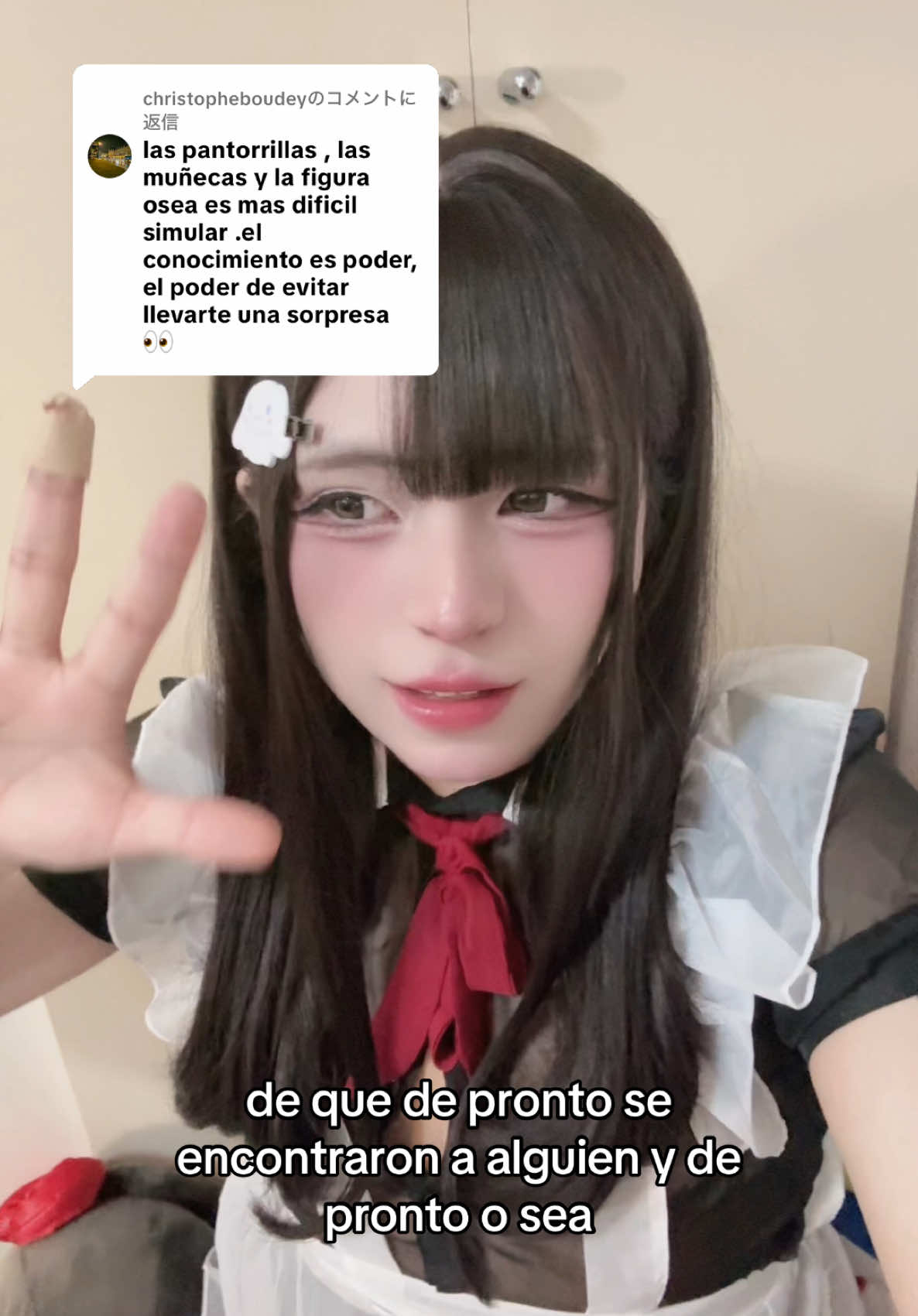 @christopheboudeyに返信 no creo que la mayoría de las personas tengan todo eso en segundo plano para saber si alguien trae sorpresa o no 😅 #femboy #transgirl #cosplay #kawaii #creatorsearchinsights 