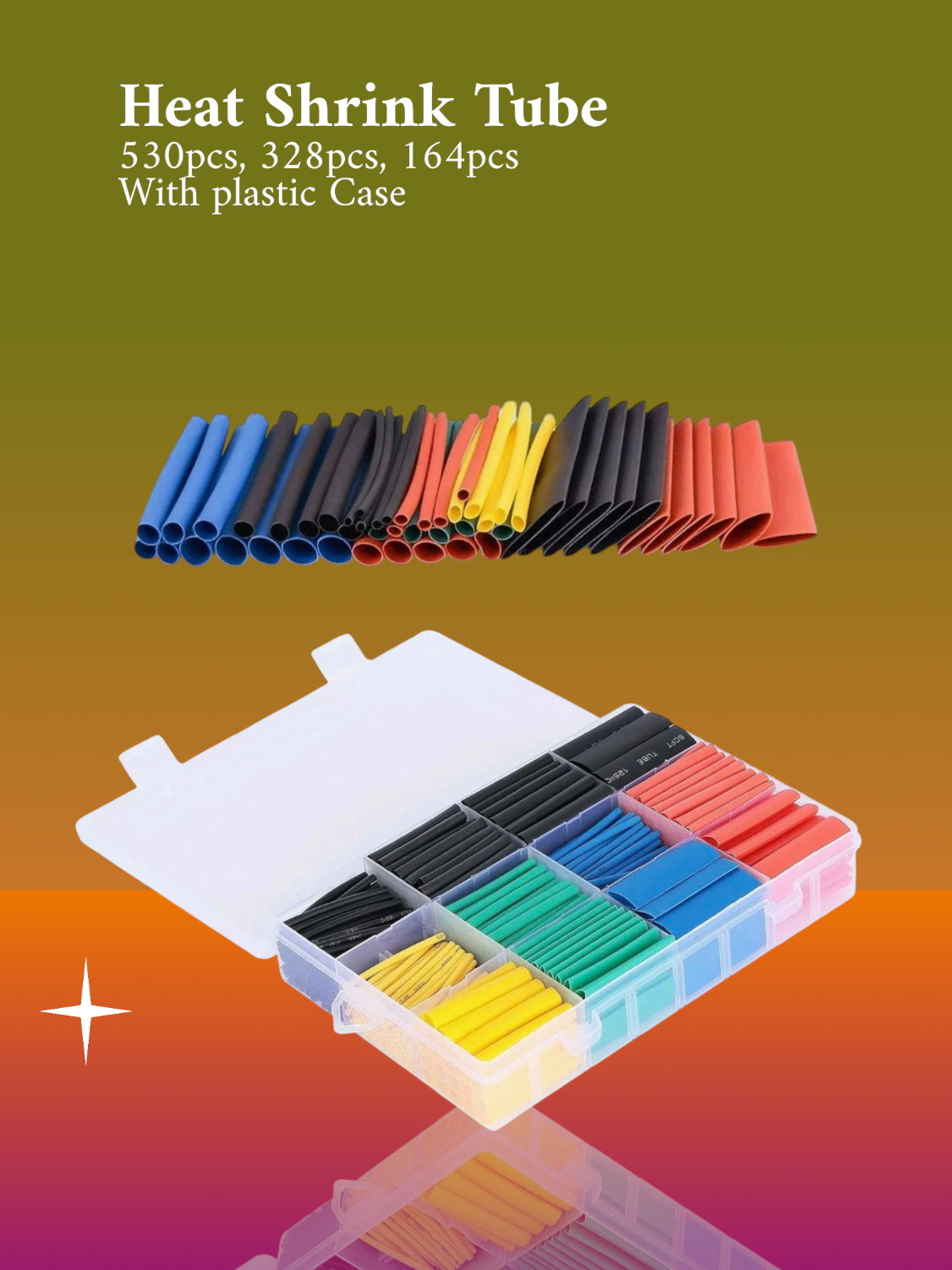 Heat shrink tube 530, 328, 164pcs available #heatshrink #heatshrinktube #tube #insulator #rubbertube 