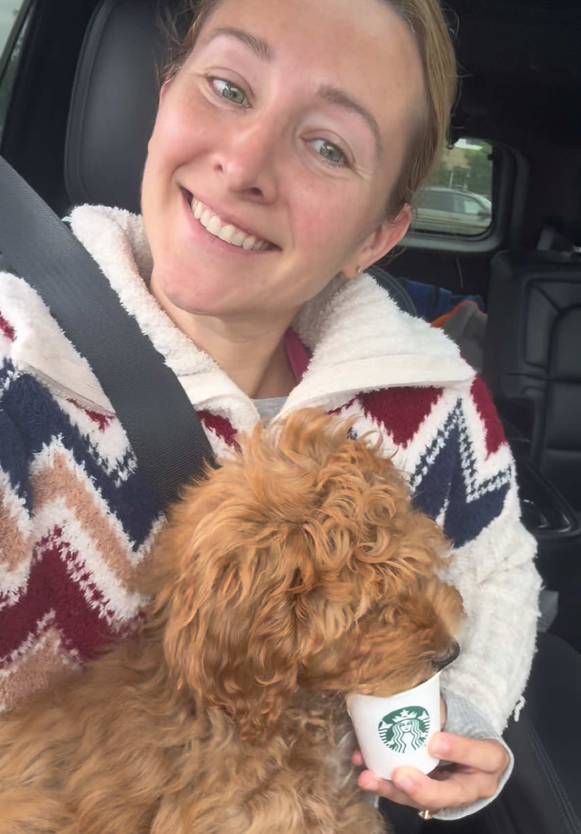 It’s only fair 🐾  @Starbucks  . . . #puppy #newpuppy #pupcup #australianlabradoodle #doodles 