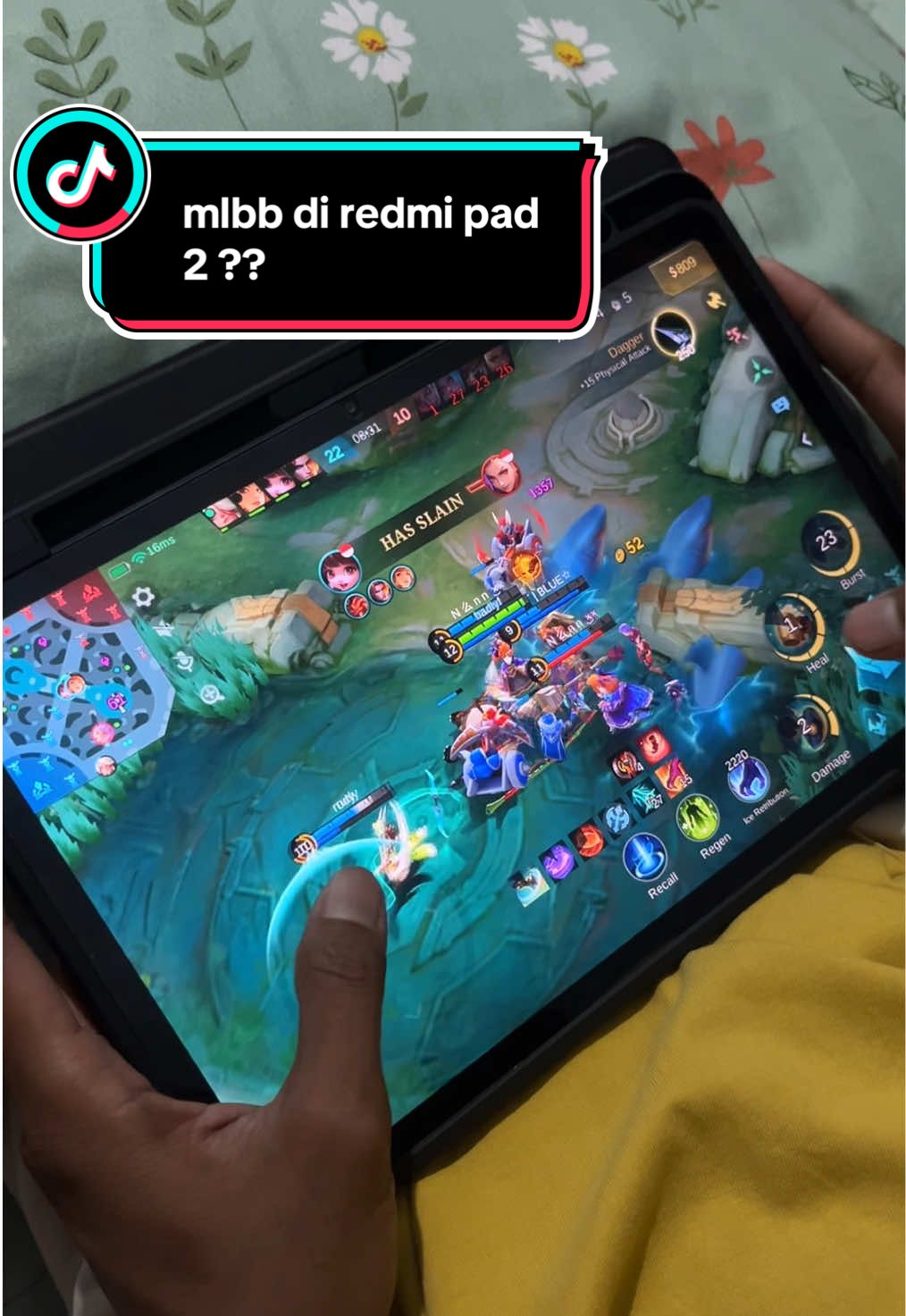 test mobile legends pake redmi pad 2 #redmipad2 #mipad #mlbb #mobilelegends 
