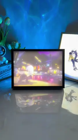 ✨Lucy under the neon lights, Cyberpunk vibes forever. 💡When the lamp turns on, she feels alive in your room. 🏙️ Not just art, but a story that lights up the night. #lucycyberpunk #cyberpunkedgerunners #animelightbox #lightpainting #photoframe 