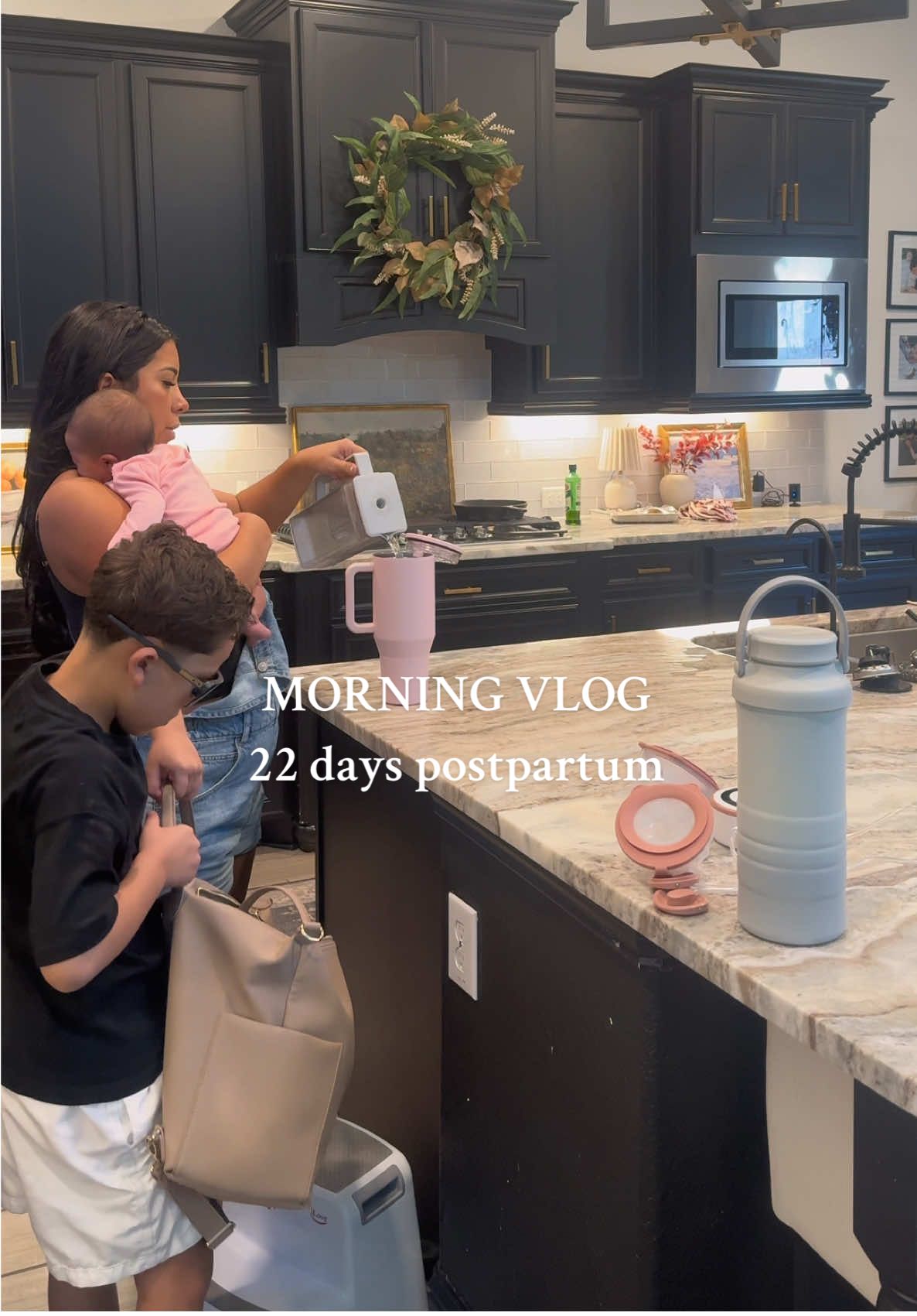 Enjoy hubbys voiceover… “sponsored by milk”🤣 #postpartum #newmom #morning #morningroutine #fyp mom of 2, SAHM, boy mom. Breastfeeding, breast pump 