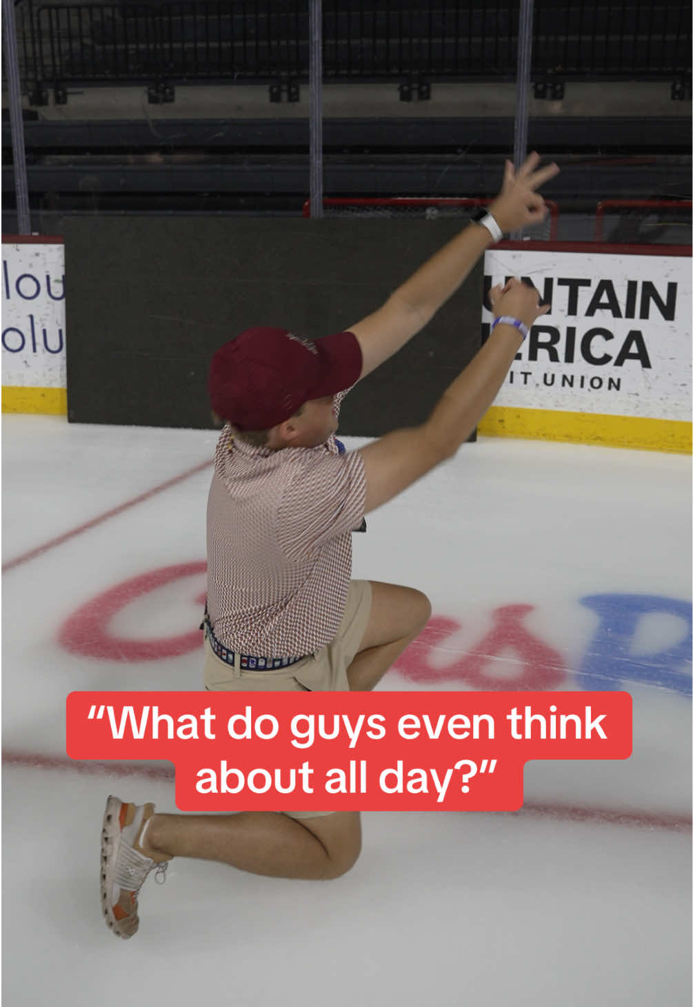 Umm… going bardown in front of the student section #sports #hockey #hockeytiktoks #arizonastate #cawlidgehawkey 