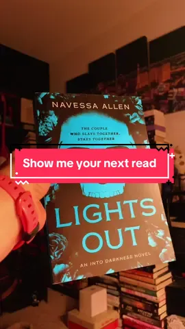 Book 99 of 2025 (book 7 of September) has been chosen. Time to finally read this one. Thoughts? #septembertbr #currentlyreading #darkromance #lightsoutnavessaallen #stalkerromance 