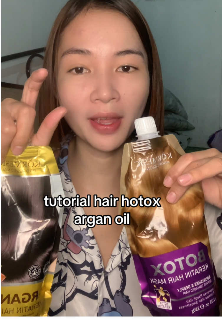 tutorial ng hair botox at argan oil #hairbotox #arganoil #hairtreatment #hairmask