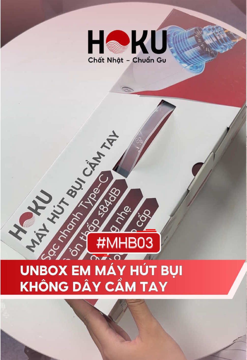 Unbox máy hút bụi MHB03 không dây cầm tay #HOKU #mayhutbui #mayhutbuioto #trending #mhb03 