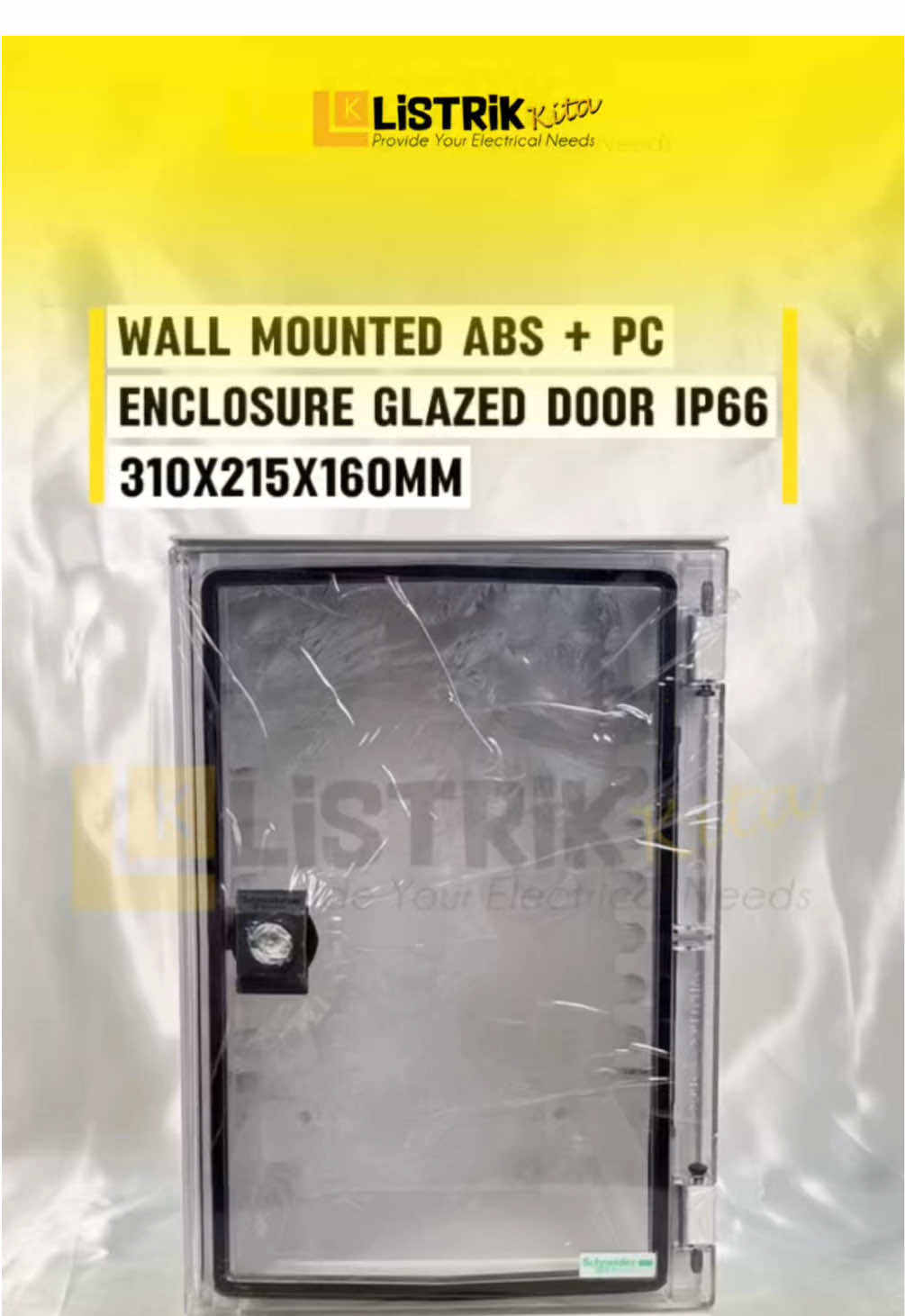 🔍 Butuh box panel dengan visibilitas tinggi dan proteksi maksimal? Wall Mounted Enclosure ABS + PC dengan Glazed Door – IP66 jawabannya! Cocok untuk area industri, panel kontrol, dan automation system. #listrikkita #GlazedDoorEnclosure #IP66 #WallMounting #Elektrikal