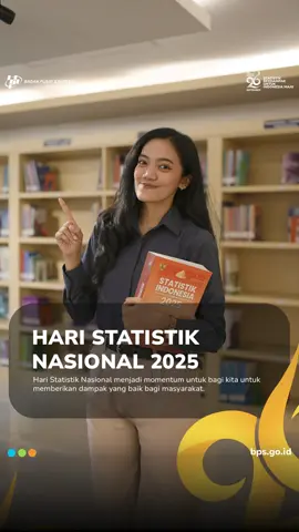Hari Statistik Nasional 2025 Sahabat Data, Hari Statistik Nasional menjadi momentum bagi kita semua untuk memberi dampak bagi bangsa.  Di Hari Statistik Nasional ini, mari tingkatkan literasi statistik kita untuk masa depan Indonesia yang lebih gemilang dengan menggunakan sumber data resmi dan tepercaya.  Selamat Hari Statistik Nasional, Statistik Berdampak untuk Indonesia Maju.  #CintaData #HSN2025 #HariStatistikNasional