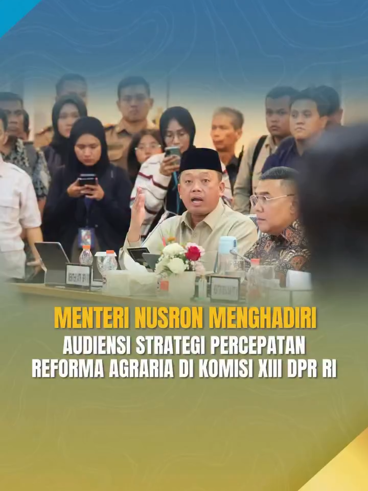 Repost @kementerian.atrbpn  Halo #SobATRBPN, Menteri ATR/Kepala BPN, Nusron Wahid didampingi Wakil Menteri ATR/Wakil Kepala BPN, Ossy Dermawan menghadiri Audiensi Strategi Percepatan Reforma Agraria bersama Komisi XIII Dewan Perwakilan Rakyat Republik Indonesia (DPR RI). Pada kesempatan ini, Menteri ATR/Kepala BPN menegaskan komitmen Kementerian ATR/BPN terhadap prinsip keadilan pada Program Reforma Agraria serta Redistribusi Tanah. Simak selengkapnya pada video berikut ya, Sob☝🏼 #IndonesiaLengkap #ATRBPNKiniLebihBaik #ATRBPNMajudanModern #MelayaniProfesionalTerpercaya