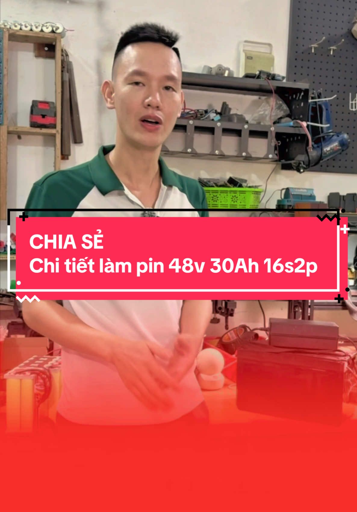 CHIA SẺ:Chi tiết cách làm pin 48v30Ah 16S2P #theanh30 #battery #pin_xe_điện 