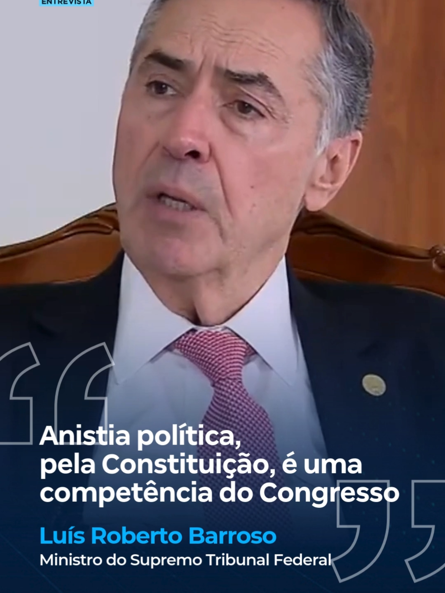 O convidado do #JREntrevista desta quinta-feira (25) foi o presidente do STF (Supremo Tribunal Federal), ministro Luís Roberto Barroso. Ao jornalista Clébio Cavagnolle, ele fez um balanço dos dois anos em que esteve à frente da Corte e do CNJ (Conselho Nacional de Justiça), comentou sobre a tensão entre Estados Unidos e Brasil e destacou o caráter pedagógico do julgamento do chamado núcleo crucial da trama golpista. Barroso ressaltou que, embora ninguém fique feliz em condenar ninguém, o julgamento envolvendo o ex-presidente Jair Bolsonaro e outros aliados era imprescindível para ter uma democracia saudável e para encerrar a ideia de que 