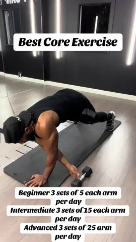 High Plank Crossover What does this do? Core Stability & Oblique Strength 📈 The crossover motion forces your abs and obliques to engage to prevent hip rotation, building a stronger and more stable midsection. Shoulder & Upper Body Endurance 📈 Holding the high plank while moving the dumbbell challenges your shoulders, chest, and triceps to maintain stability and strength. Coordination & Anti-Rotation Control 📈 Crossing the dumbbell under your body trains balance and teaches your core to resist twisting, which carries over to sports, lifting, and daily movement. Jesus is the way, the truth, and the life  @kijanboone_  #creatorsearchinsights #FitTok #fitnessministry #bestcoreworkout #abworkout 